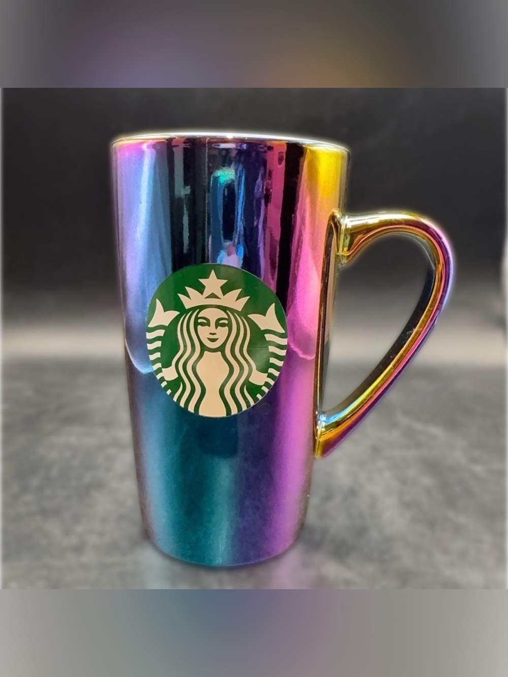 Starbucks Rainbow Holographic Iridescent Oil Slick ‘22 Holiday Mug 16oz